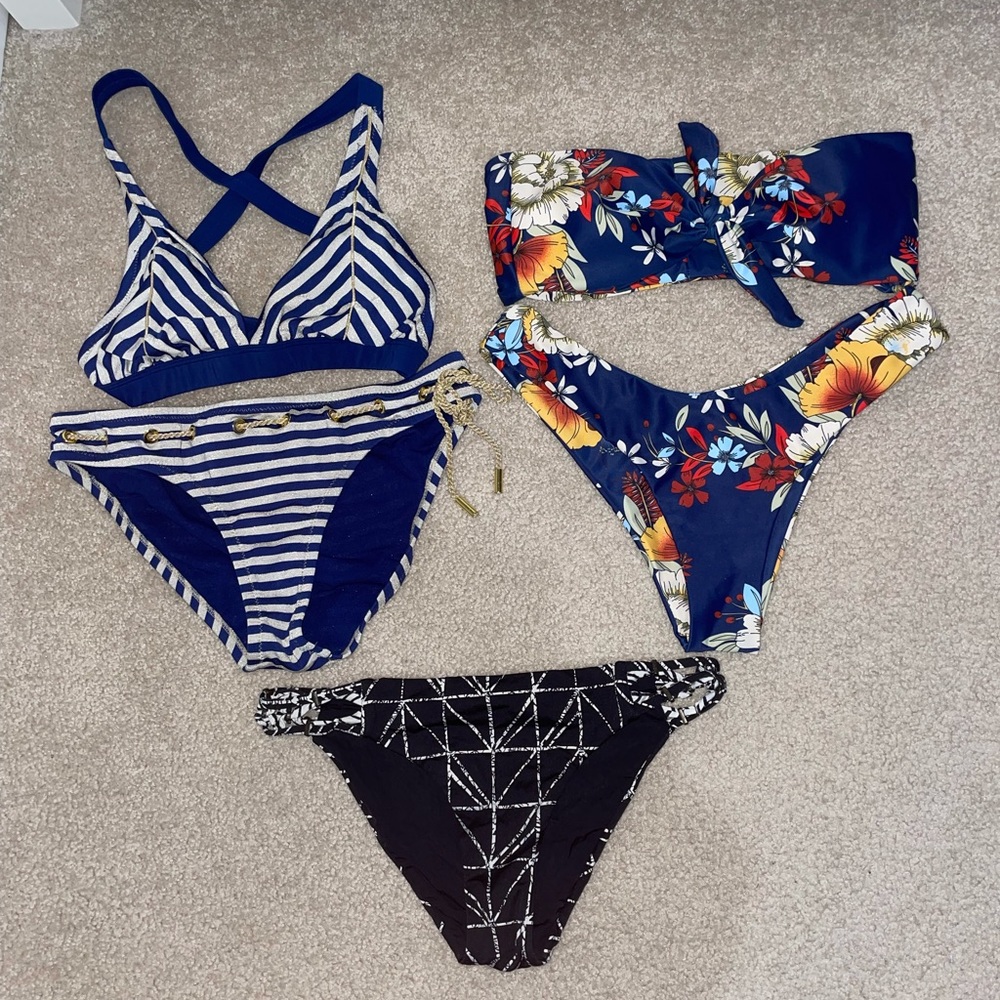 2 BIKINI SETS AND 1 PAIR OF BIKINI BOTTOMS